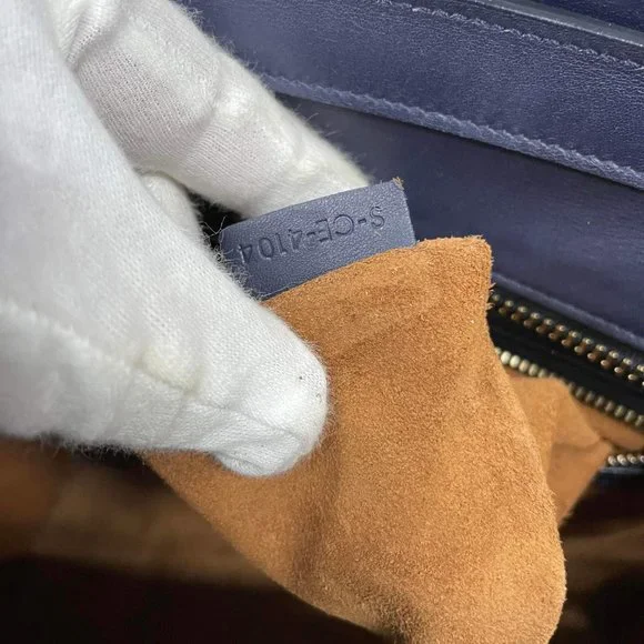 Celine Multicolor Suede And Leather Micro Luggage Tote - Picture 15 of 16